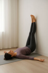 ژست پاها به دیوار